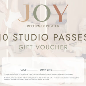 Ten Reformer Pilates classes voucher